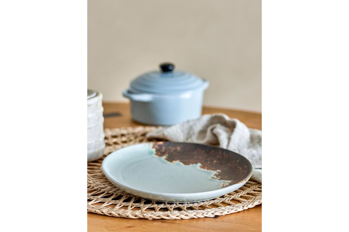 Frühstücksset Liora – Steingut mit strukturierter Glasur (12‑teilig)