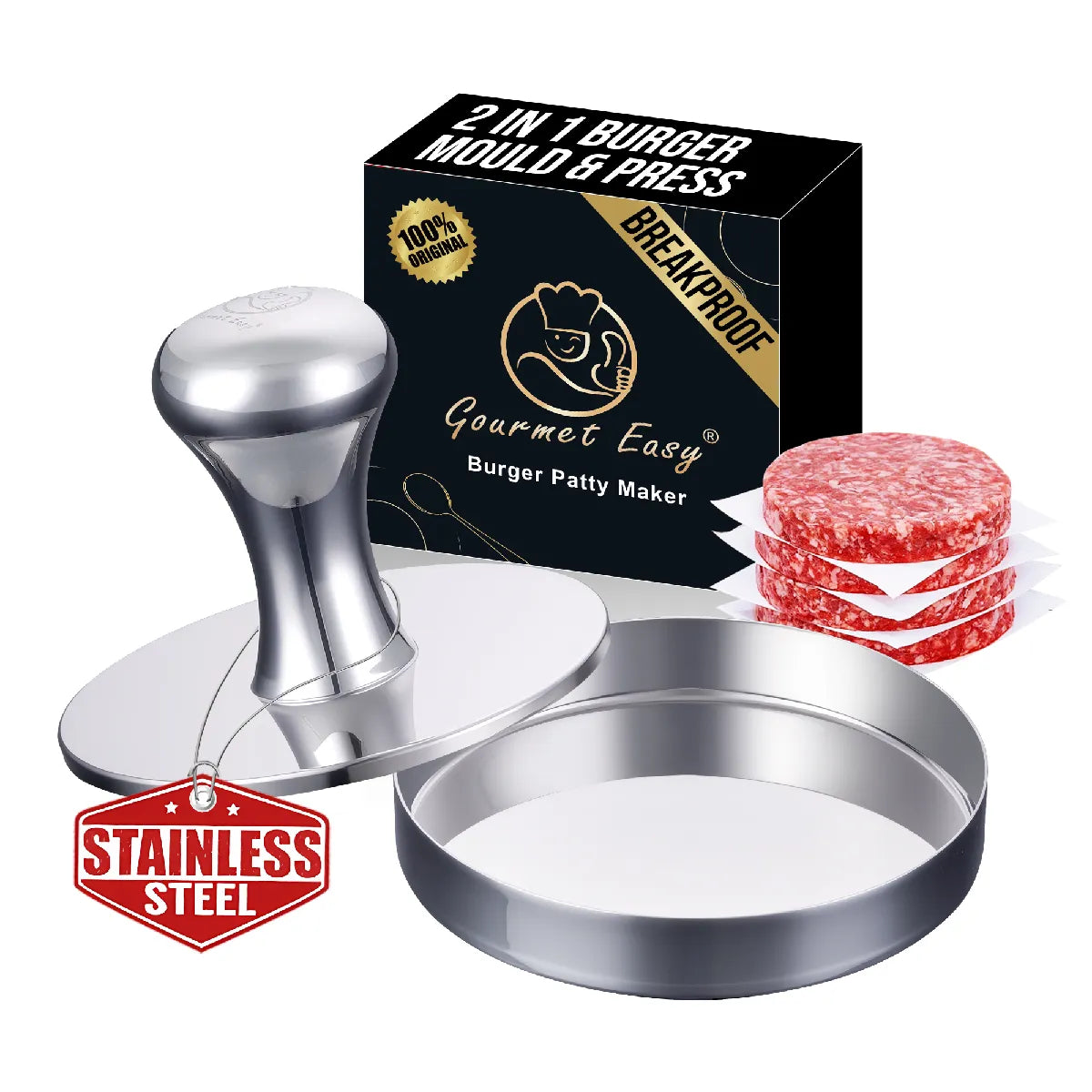 Presse Smash Burger Inox Gourmet Easy MKR00015644013