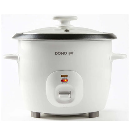 Domo DO9176RK Arrocera Antiadherente Blanca 1.3L 536W con Cocción