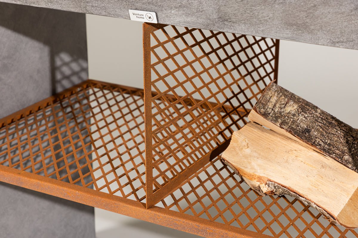 Outdoor Küche Sella – aus Aluminium in Hellgrau inklusive Grill