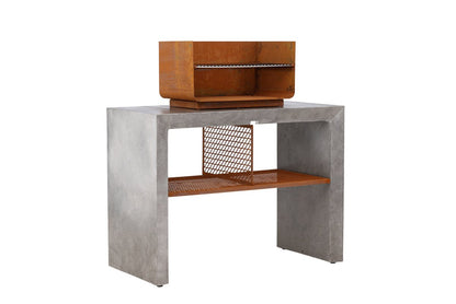 Outdoor Küche Sella – aus Aluminium in Hellgrau inklusive Grill