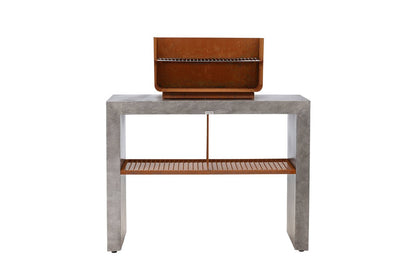 Outdoor Küche Sella – aus Aluminium in Hellgrau inklusive Grill