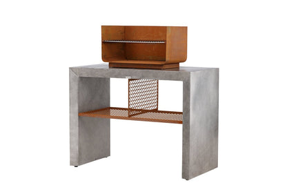Outdoor Küche Sella – aus Aluminium in Hellgrau inklusive Grill
