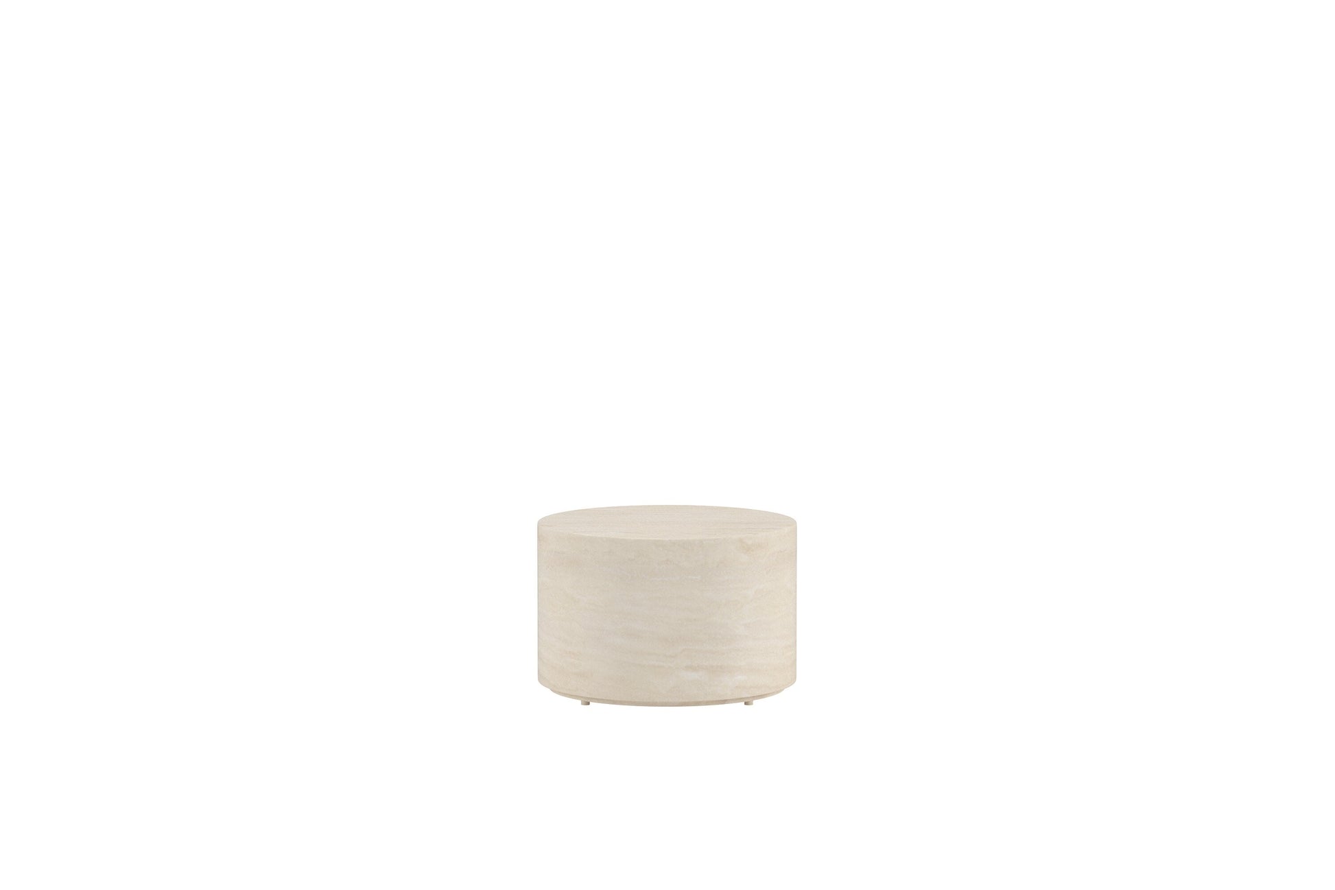 Garten Beistelltisch Pirello – Rundes Design aus Aluminium und Polypropylen, Beige