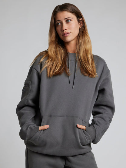 Comfrt Airplane Mode Travel Hoodie mit integrierter Augenmaske