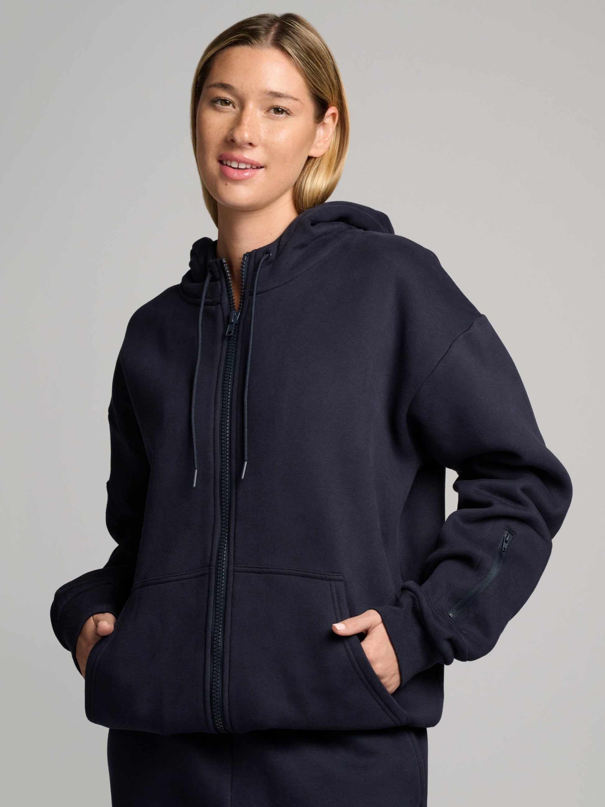 Comfrt Airplane Mode Travel Zip Hoodie Vollreißverschluss