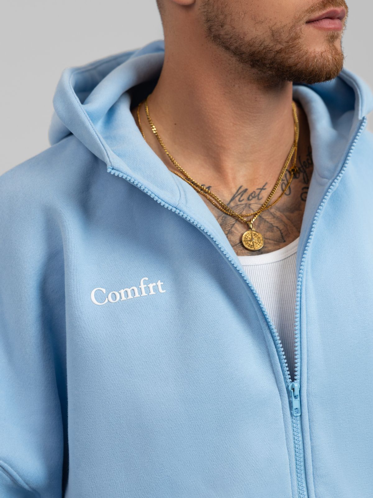 Comfrt Cloud Zip Hoodie Oversized Unisex Cotton Comfort