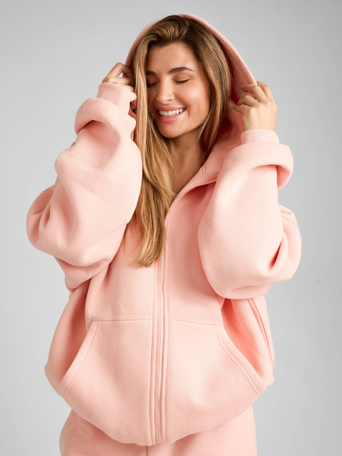 Comfrt Pastel Zip Hoodie CloudTouch Fleece