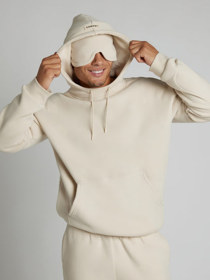 Comfrt Airplane Mode Travel Hoodie mit integrierter Augenmaske