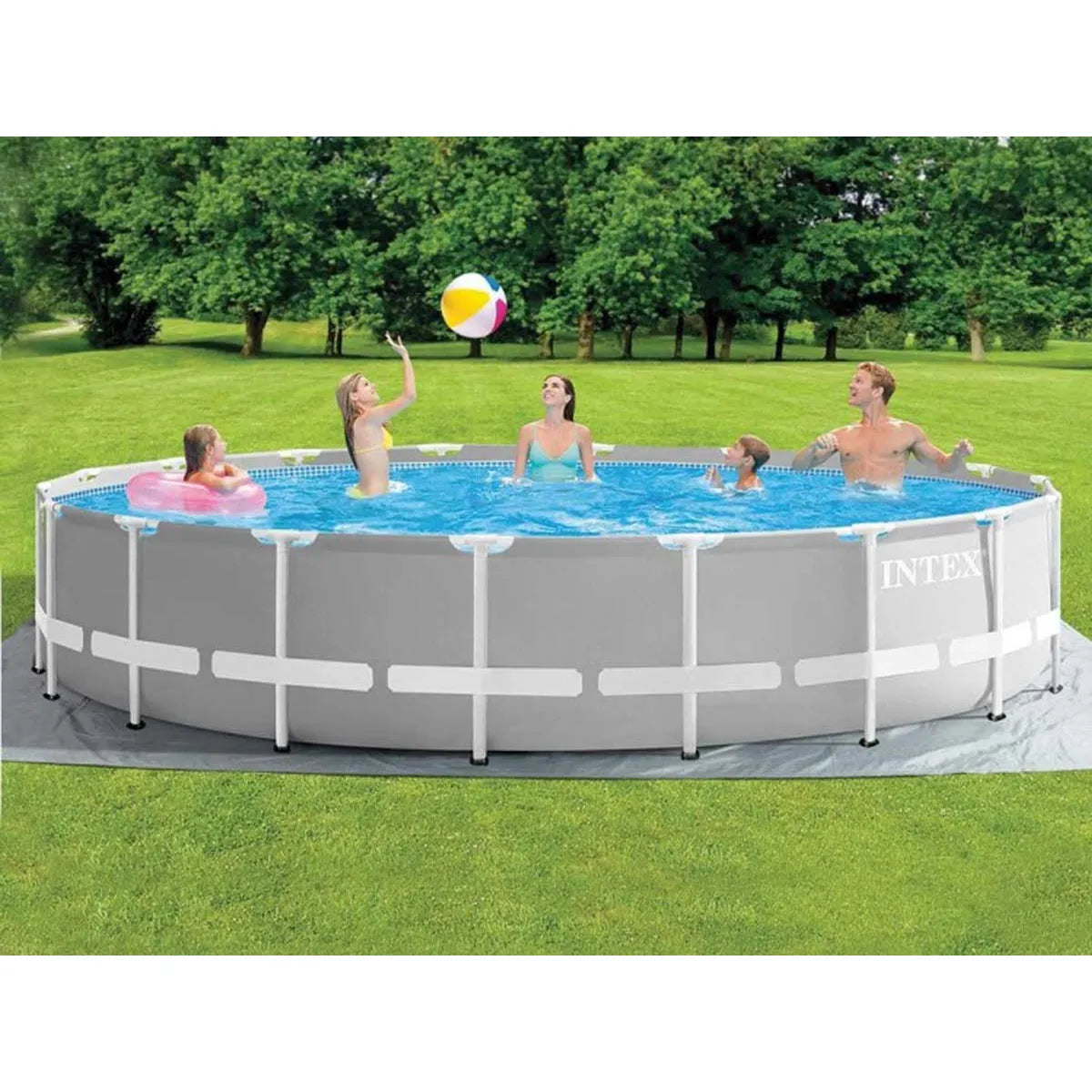 Intex Prism Frame Piscina Redonda Ø5.49x1.22m PVC Triple Capa