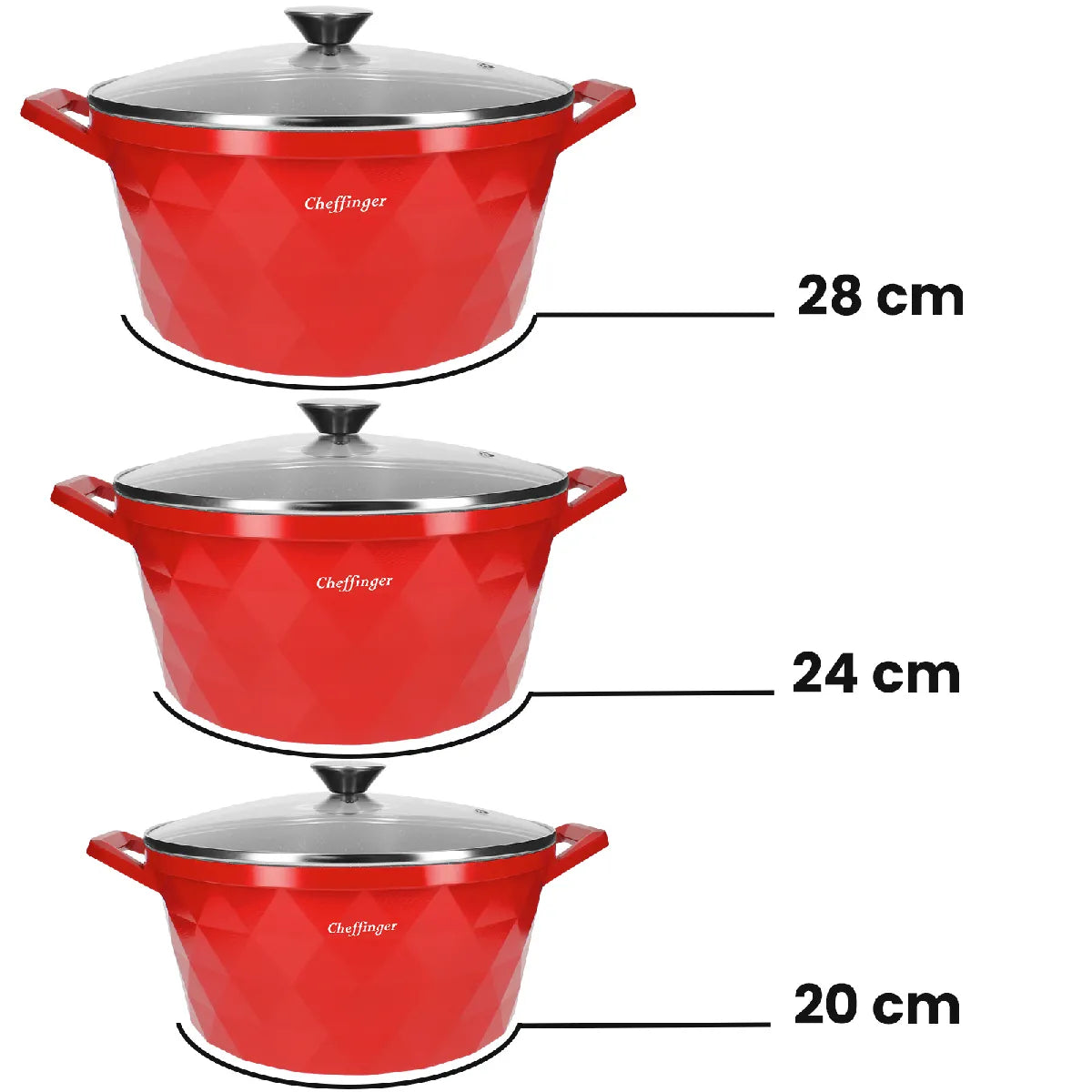 Marmite Aluminium 28cm Cheffinger Rouge MKR00011346603