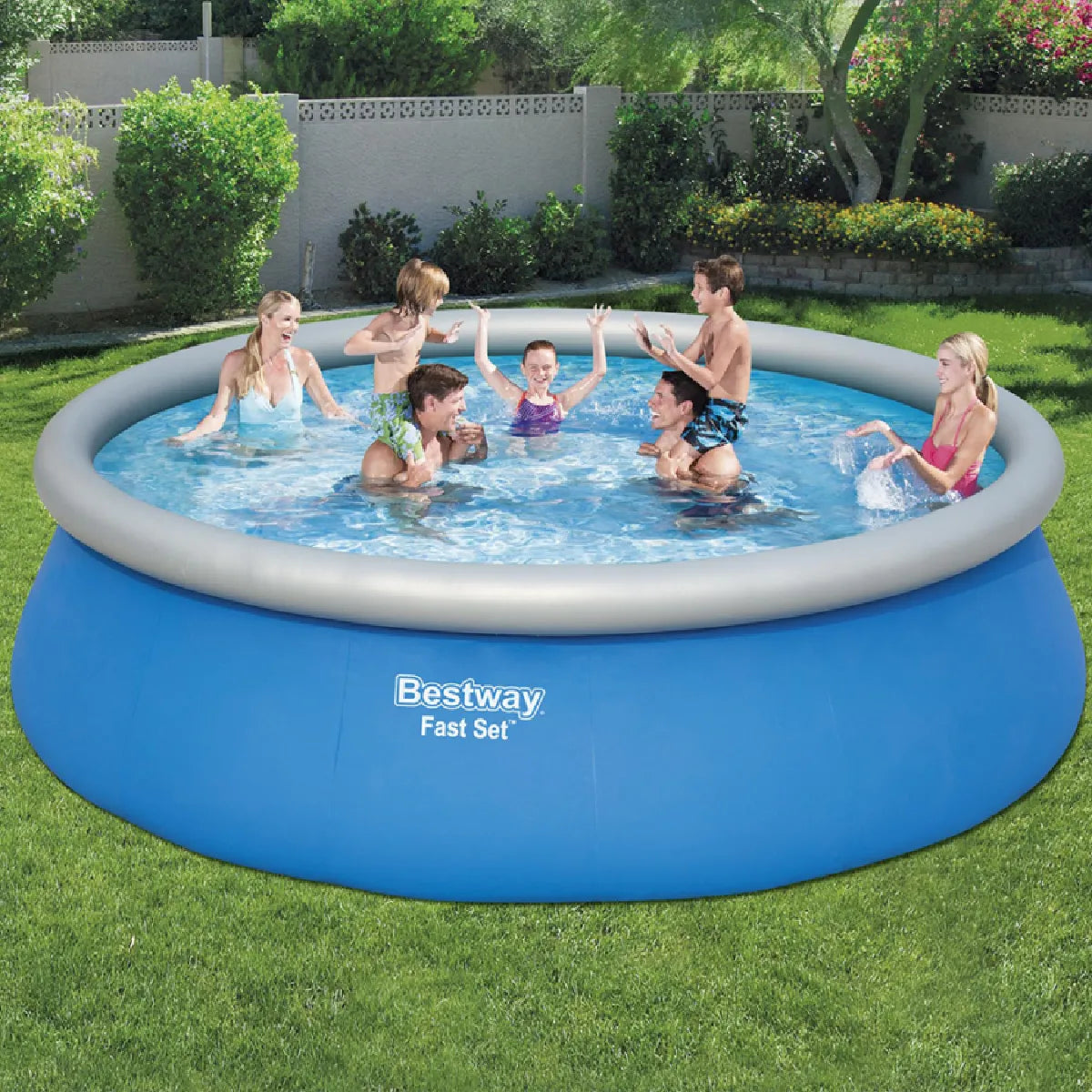 Bestway Fast Set Rotin Piscina Imitación Ratán 457×122 cm
