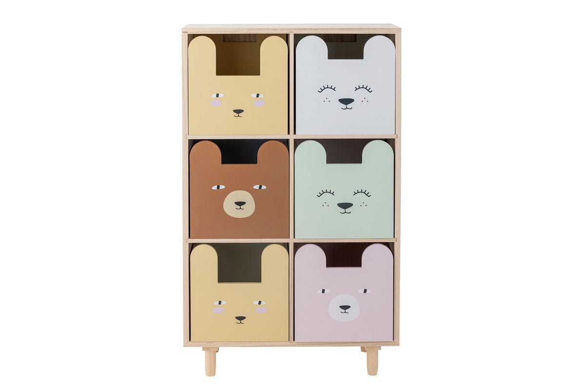 Kinder-Bücherregal „Linus“ mit Schubladen, Buntes Design, Für Kinderzimmer