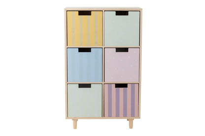 Kinder-Bücherregal „Linus“ mit Schubladen, Buntes Design, Für Kinderzimmer
