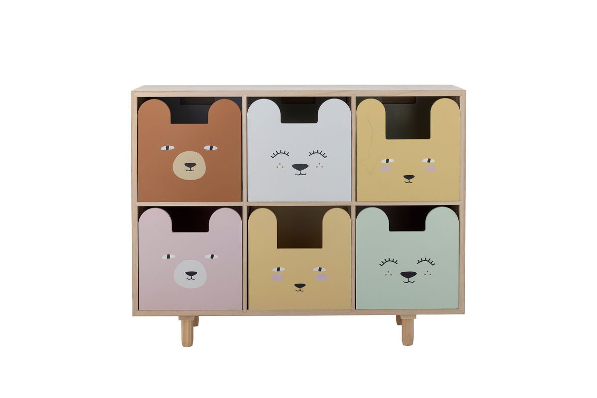Kinder-Bücherregal „Linus“ mit Schubladen, Buntes Design, Für Kinderzimmer