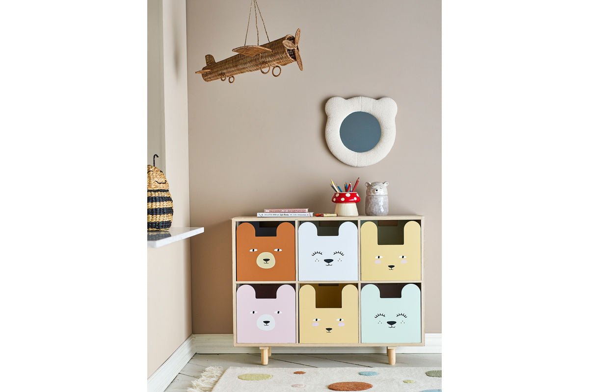 Kinder-Bücherregal „Linus“ mit Schubladen, Buntes Design, Für Kinderzimmer