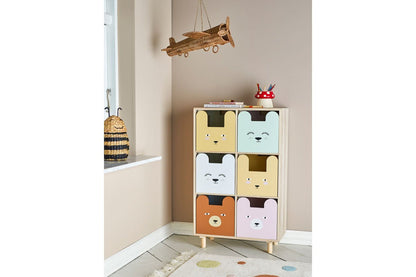 Kinder-Bücherregal „Linus“ mit Schubladen, Buntes Design, Für Kinderzimmer