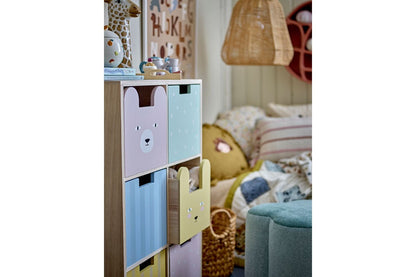 Kinder-Bücherregal „Linus“ mit Schubladen, Buntes Design, Für Kinderzimmer