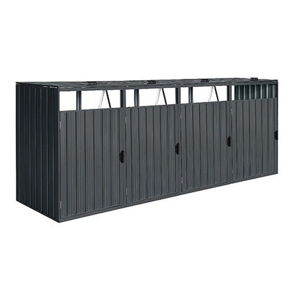 Axi House Cache‑poubelle 3,2 × 0,8 × 1,22 m Acero Galvanizado Color Antracita