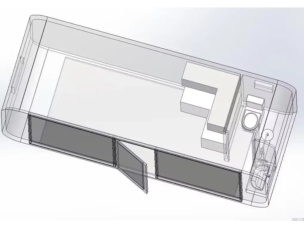 Stahlworks B Tiny House – Modulares Wohn‑und Arbeitsmodul 6 Fenster