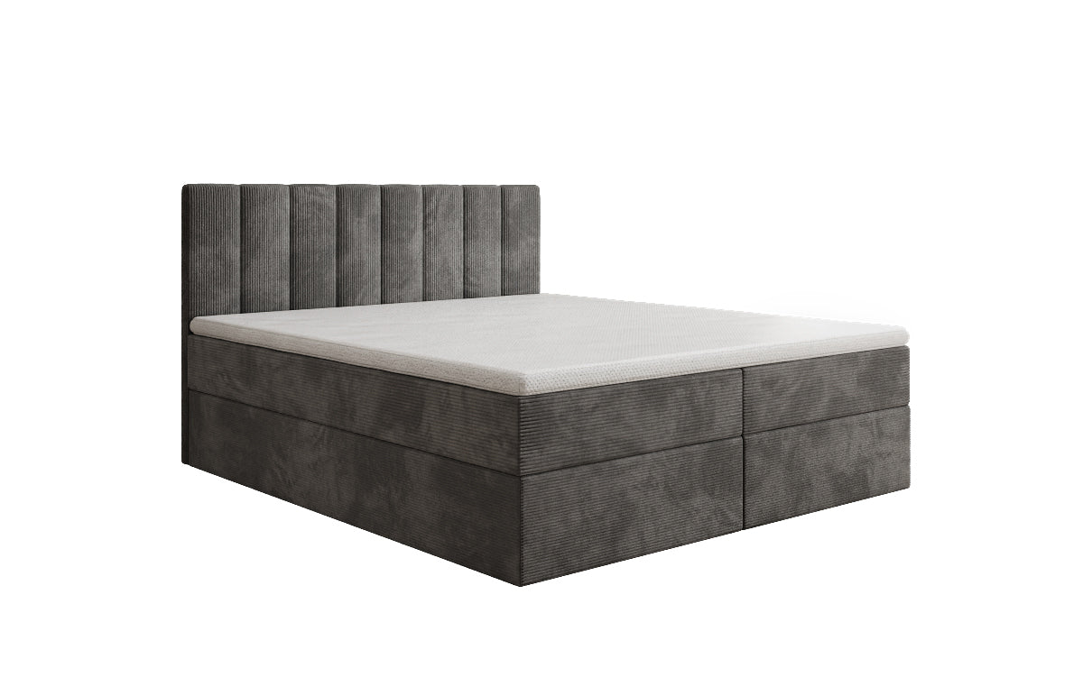 Luxusbetten24 Sofia Boxspringbett Cord mit Stauraum