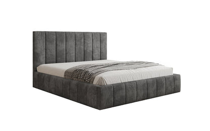 Designer Polsterbett Maja in Cord mit Stauraum