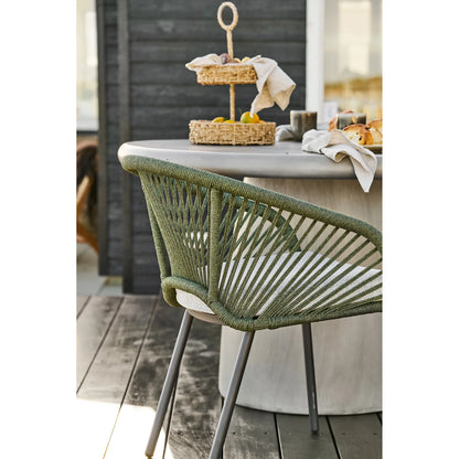 Luxusbetten24 Veleno 2er Set Gartenstuhl Outdoor Beige, Grün