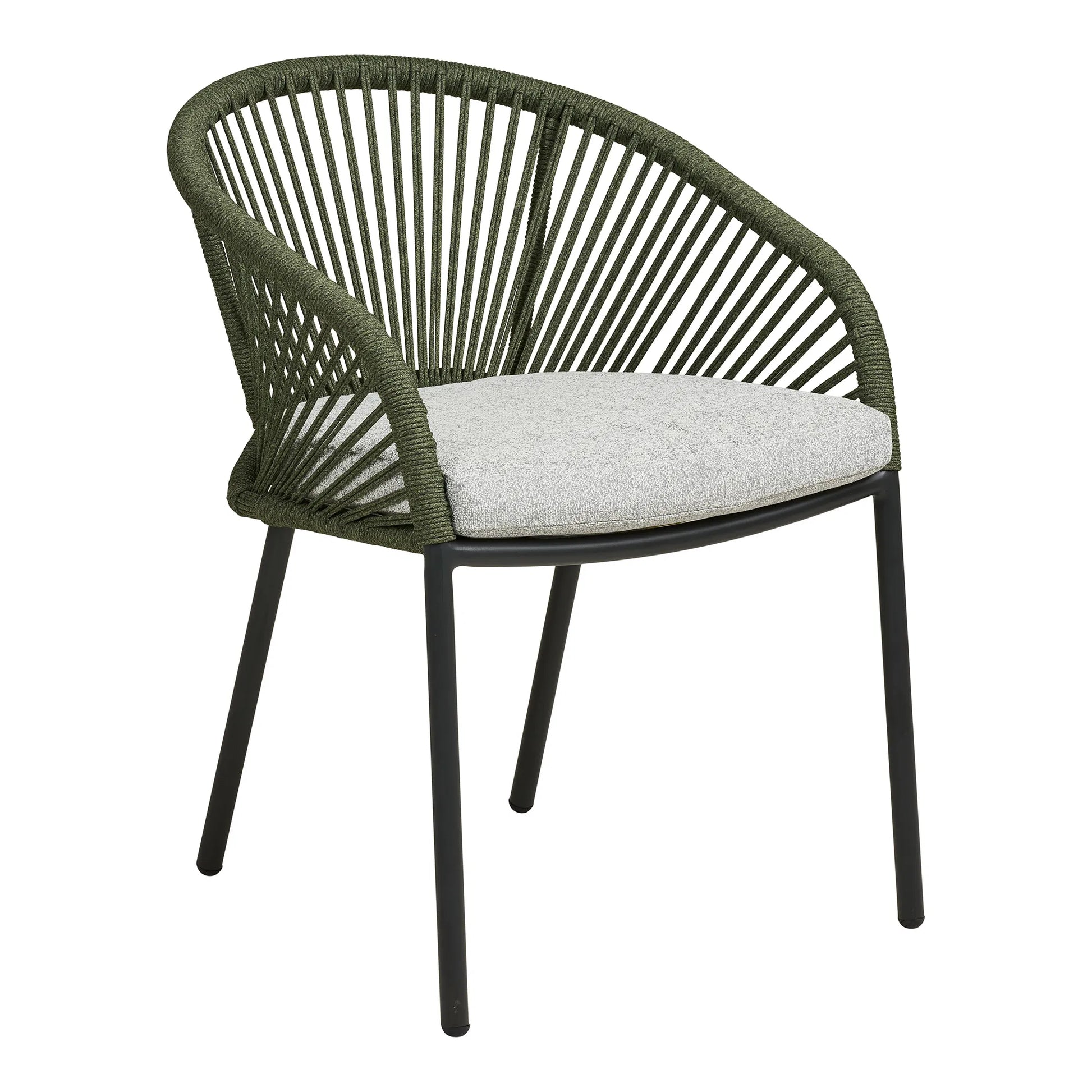 Luxusbetten24 Veleno 2er Set Gartenstuhl Outdoor Beige, Grün