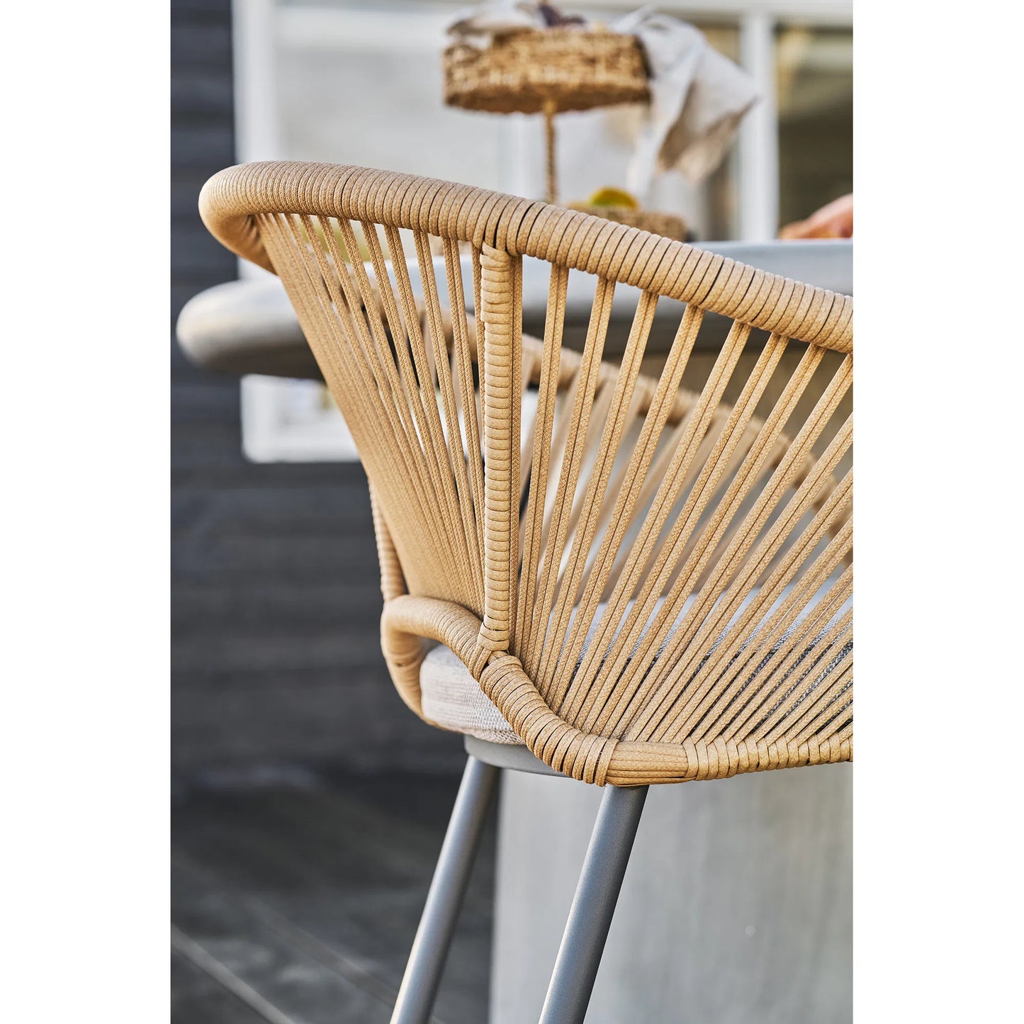 Luxusbetten24 Veleno 2er Set Gartenstuhl Outdoor Beige, Grün