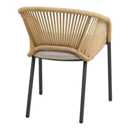 Luxusbetten24 Veleno 2er Set Gartenstuhl Outdoor Beige, Grün