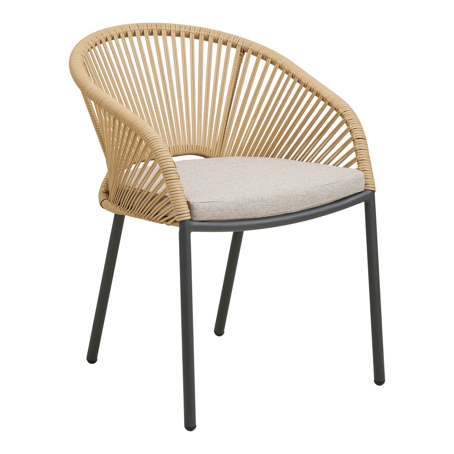 Luxusbetten24 Veleno 2er Set Gartenstuhl Outdoor Beige, Grün