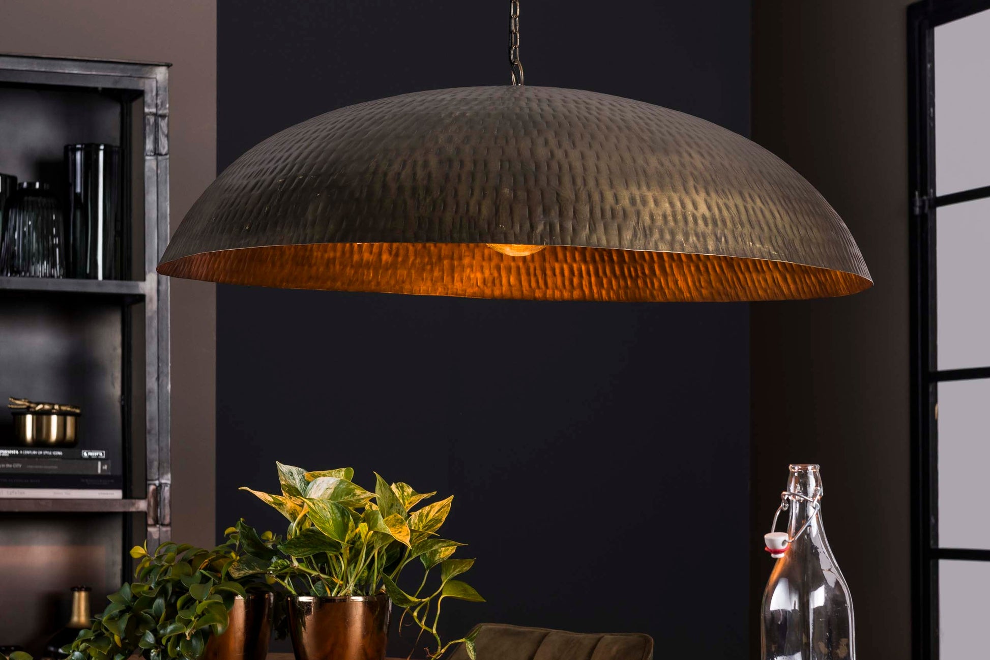 Luxusbetten24 Lykos Pendelleuchte Antikbronze Metall Design Wohnzimmer Modell