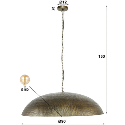 Luxusbetten24 Lykos Pendelleuchte Antikbronze Metall Design Wohnzimmer Modell