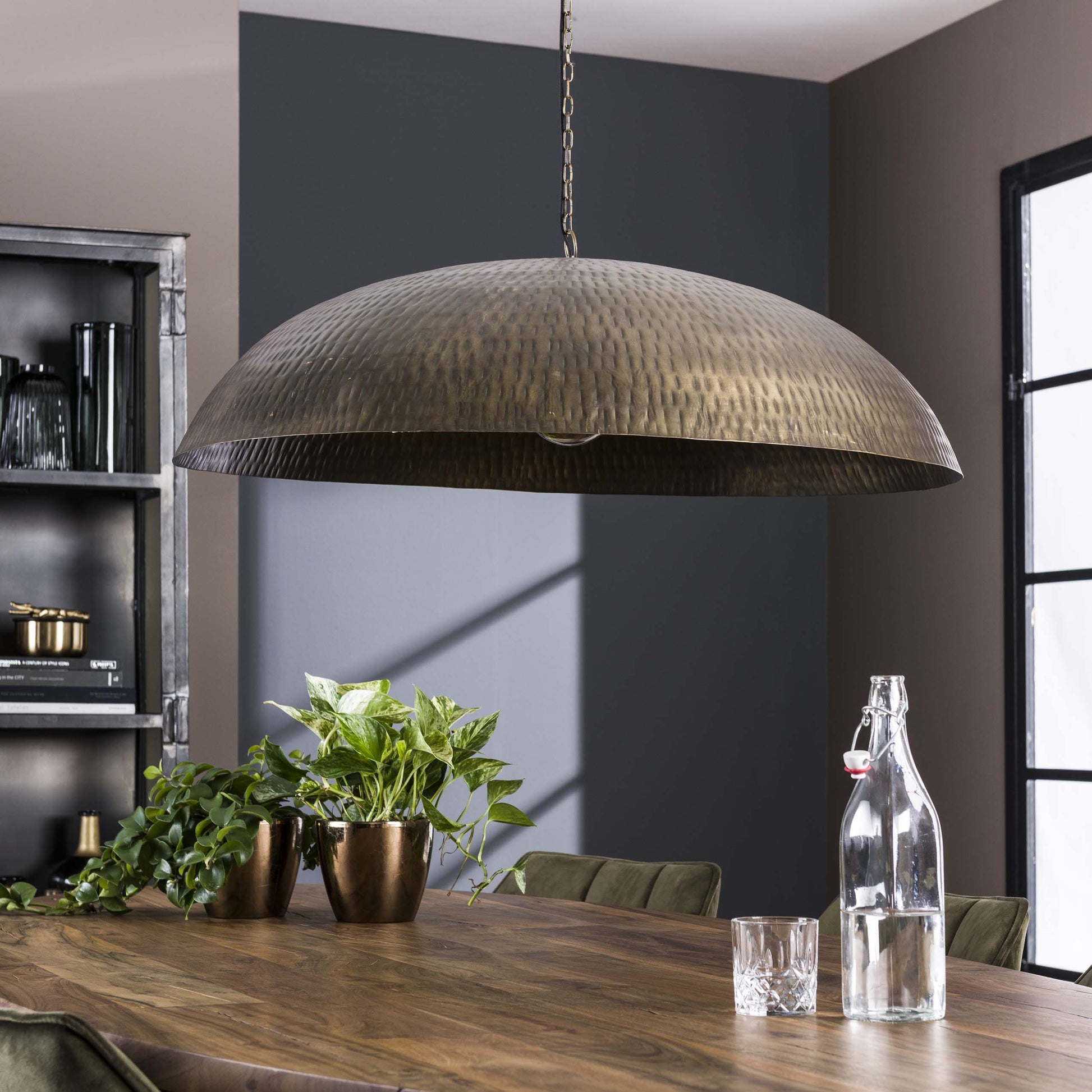 Luxusbetten24 Lykos Pendelleuchte Antikbronze Metall Design Wohnzimmer Modell