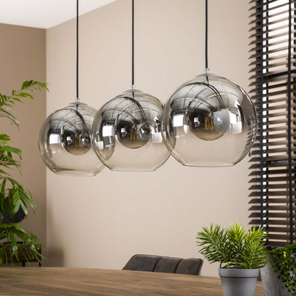 Luxusbetten24 Lumetto Pendelleuchte Rauchglas mit Farbverlauf