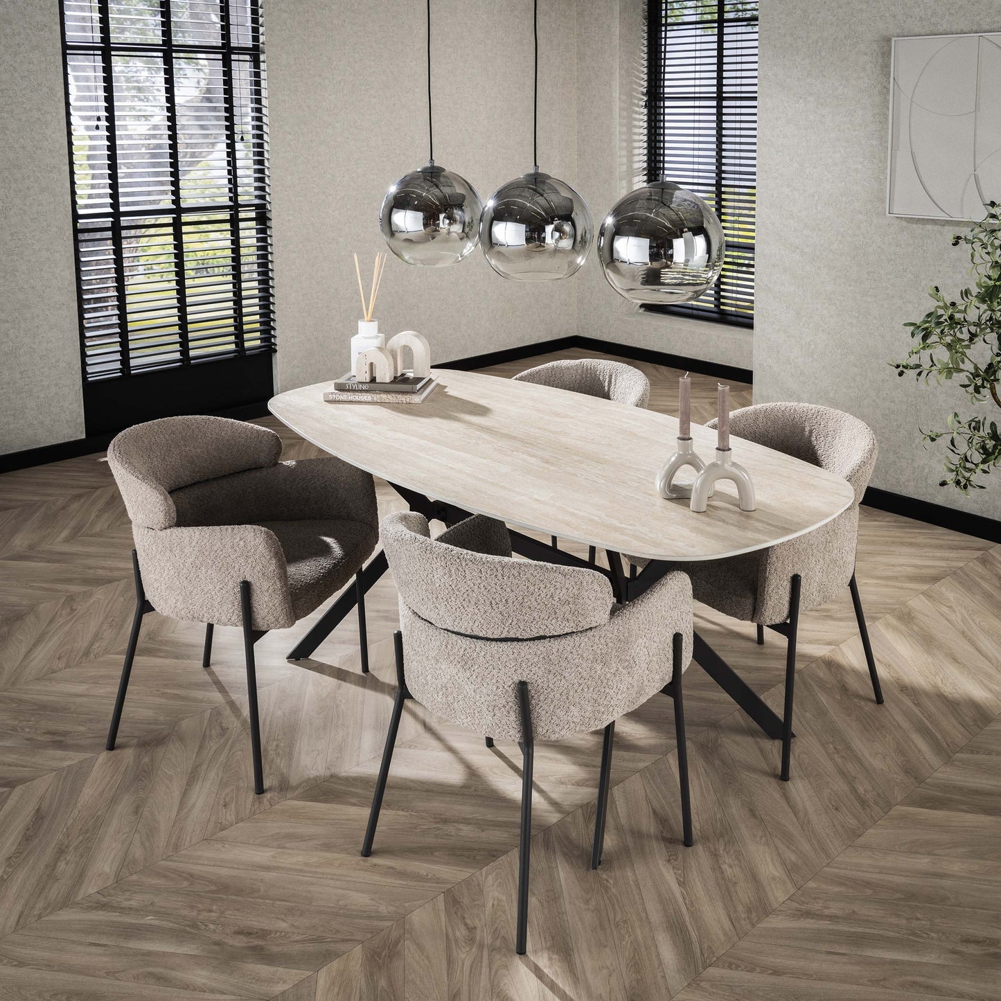 Luxusbetten24 Lumetto Pendelleuchte Rauchglas mit Farbverlauf