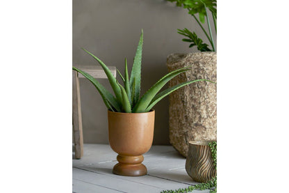 Blumentopf Terraea – Braunes Steingut