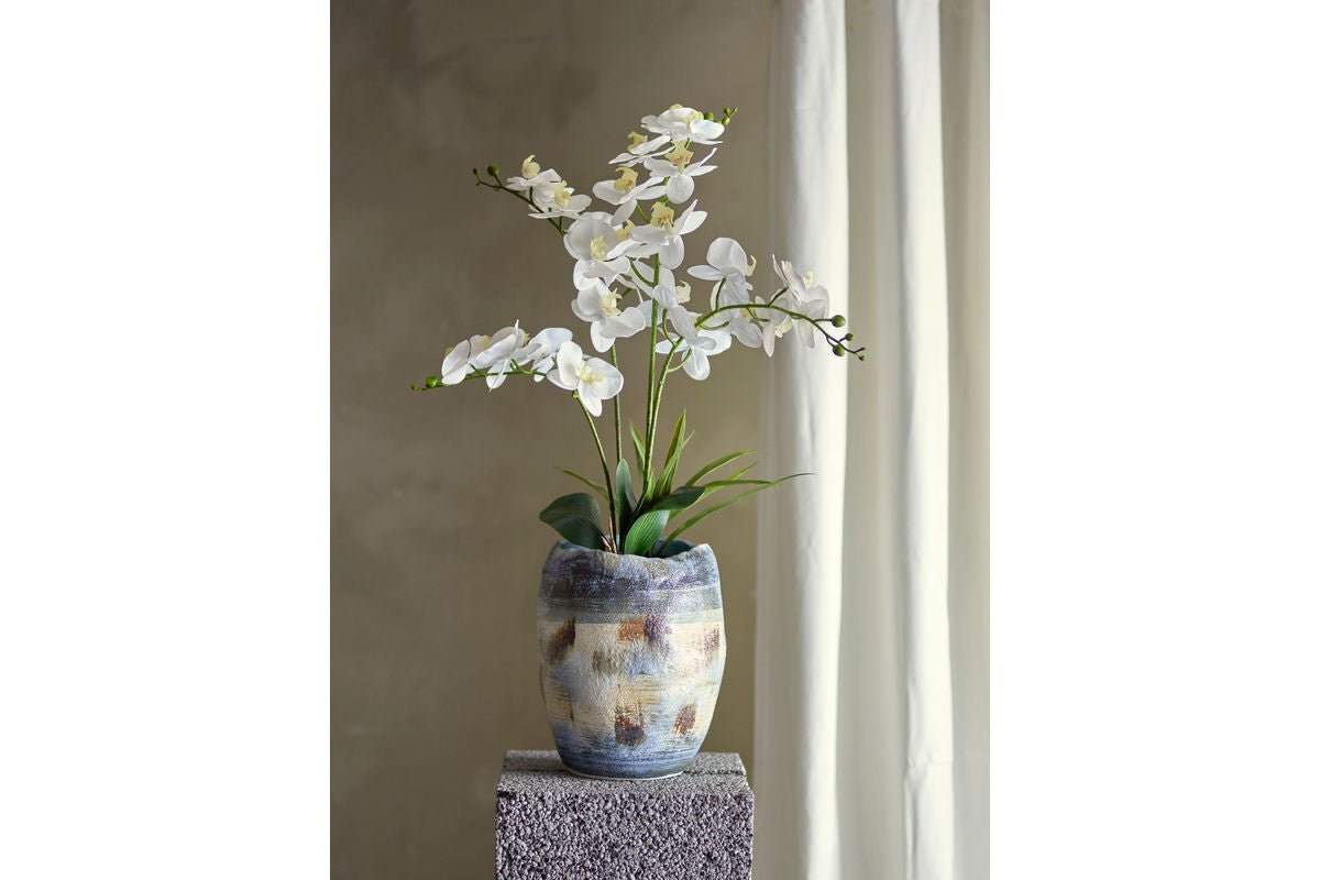 Luxusbetten24 Kunstpflanze White Nola 84 cm Echt Aussehende Dekoration