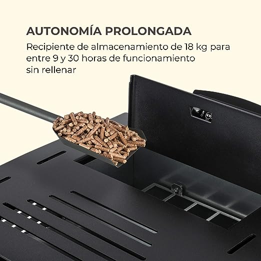 Waldbeck Estufa de Pellets Canalizable 10 kW