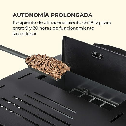 Waldbeck Estufa de Pellets Canalizable 10 kW