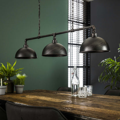 Pendelleuchte Aurina Industrial Design mit Kettenaufhängung und 3 Leuchten