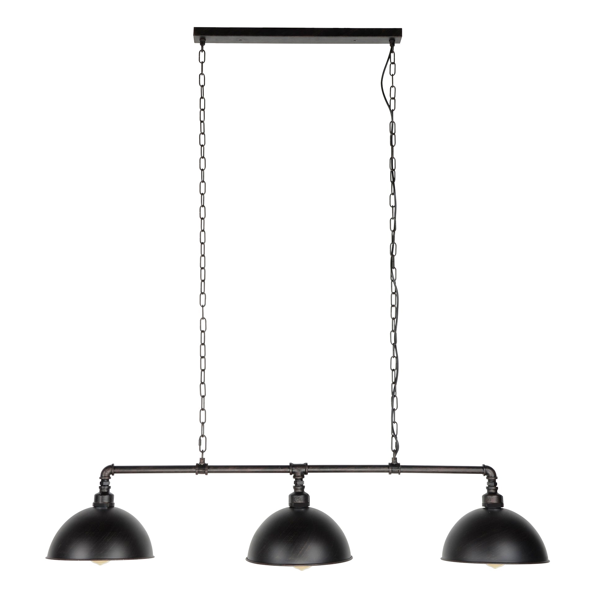 Pendelleuchte Aurina Industrial Design mit Kettenaufhängung und 3 Leuchten
