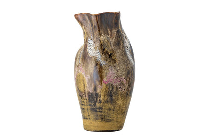 Luxusbetten24 Springtime Vase aus Steingut Gelb Braun