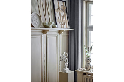 Luxusbetten24 Femimara Vase – Handgefertigtes Dekoratives Organisches Muster Beige/Schwarz