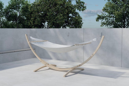 Luxusbetten24 Farella Gartenhängematte für Garten und Terrasse Beige