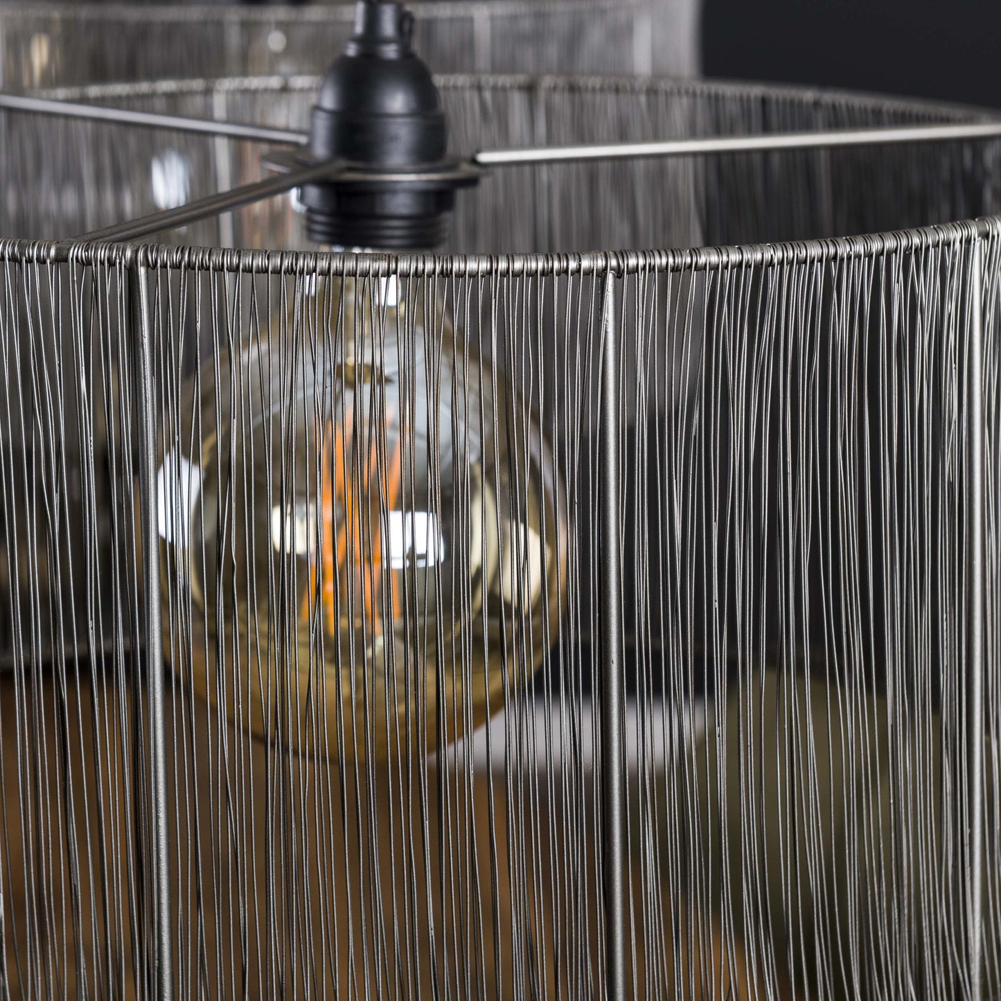 Luxusbetten24 Candela Pendelleuchte Schwarznick 2‑Leuchten mit geflecht Design