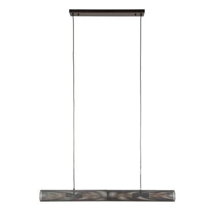 Luxusbetten24 Celvin Pendelleuchte Horizontales Tube‑Mesh‑Design mit 4 Leuchten Schwarz