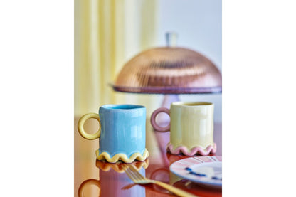 Luxusbetten24 Marina Becher-Set Handbemalte Farbakzente Bunt 2er-Set