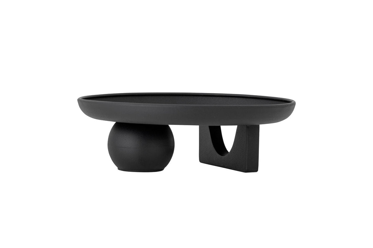 Luxusbetten24 Obsidia Tablett Skulpturales Designobjekt Schwarz