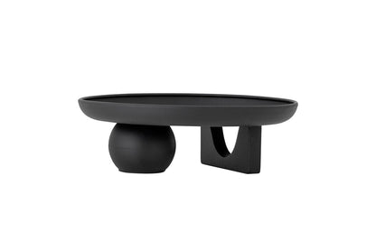 Luxusbetten24 Obsidia Tablett Skulpturales Designobjekt Schwarz